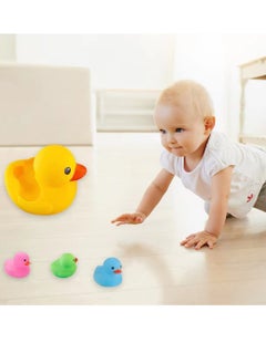 Daytoyz Bath Duck Toys 4Pcs Family Rubber Ducky Float&Squeak Baby Toddlers Preschool Bathtub Shower Toy  - Image 3