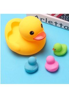 Daytoyz Bath Duck Toys 4Pcs Family Rubber Ducky Float&Squeak Baby Toddlers Preschool Bathtub Shower Toy  - Image 4