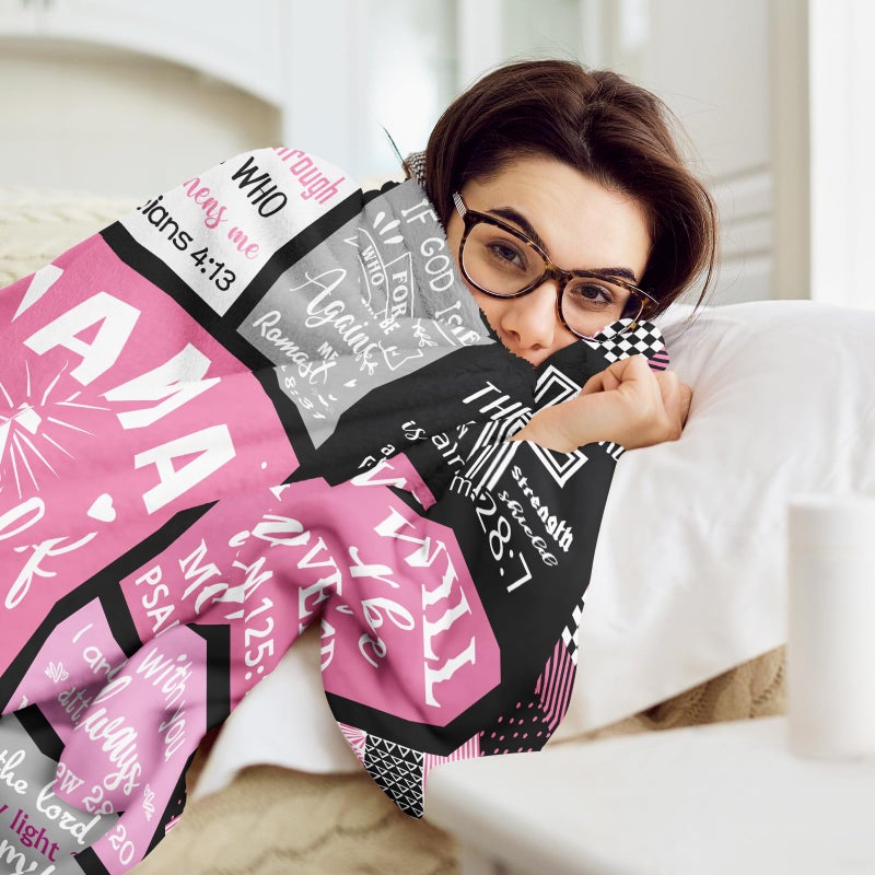 CUJUYO Christian Gifts for Women Blanket 60"x50" - I Am a Child of God Blankets - Inspirational Religious Birthday Catholic Spiritual & Baptism Confirmation Gifts for Girls - Image 5