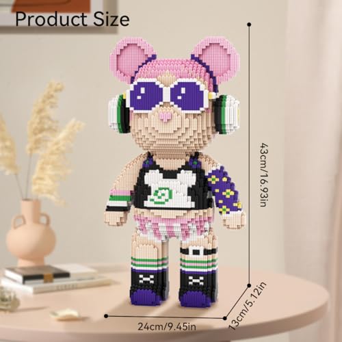 DAHONPA مجموعة كتل البناء الصغيرة DAHONPA Rock Girl Bear 7220 قطعة هدية للبالغين والأطفال - Image 4