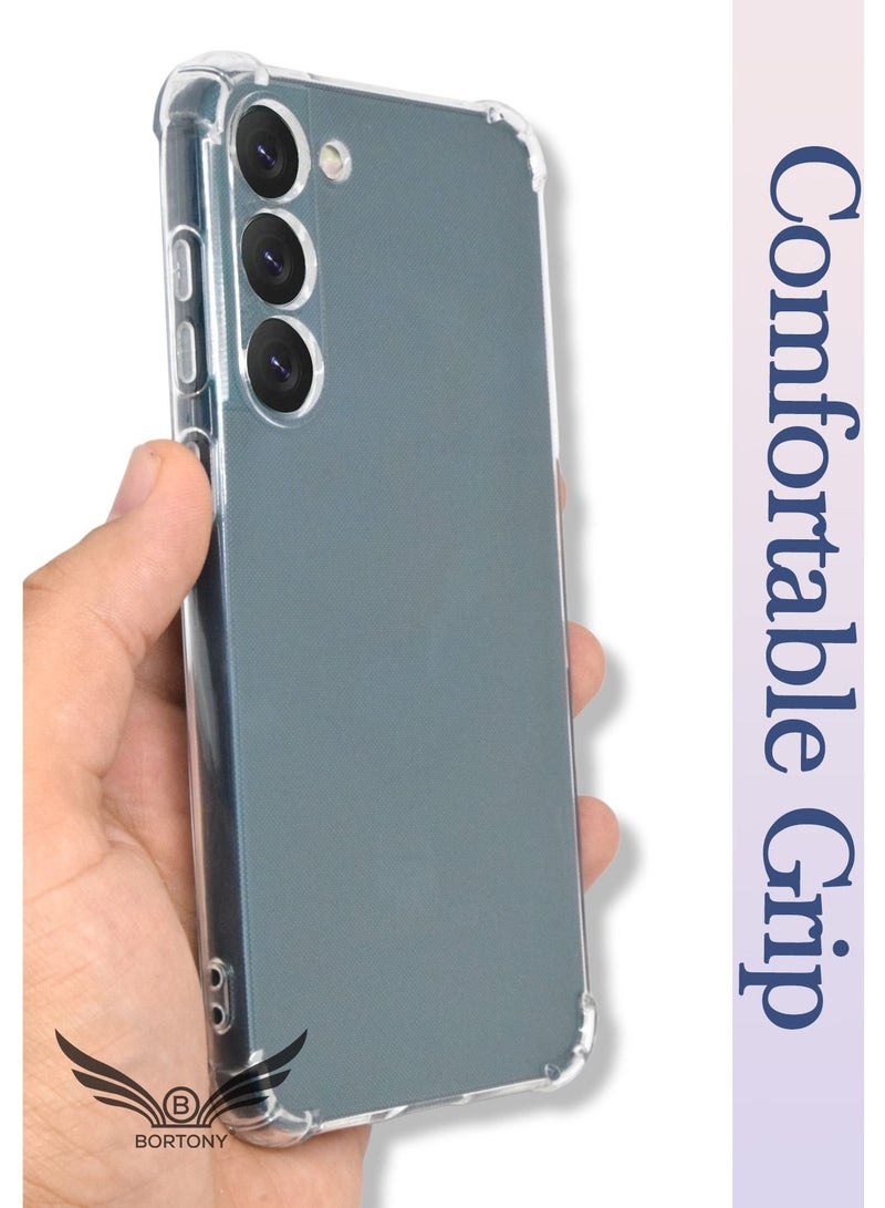 BORTONY Samsung Galaxy S23 Plus Case Clear Shockproof Non-Yellowing Full-Guard Military-Grade Protection Transparent Soft TPU Bumper Case Compatible with Galaxy S23 Plus Cover - Image 2
