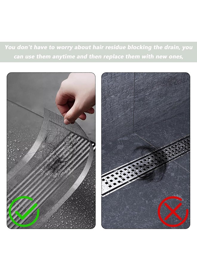 Generic 7 Cm X 10 M Hair Strainer Shower, Disposable Drainage Hair Catcher, Sticker For Rectangular Strainer, Drain Strainer, Shower Drain Mesh Sticker, Anti Clogging Filter For Shower, Bathtub, Sticker For  - Image 4