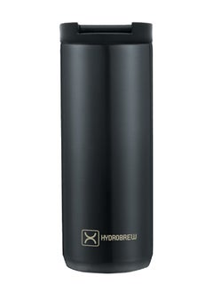 HYDROBREW Double Wall Insulated Tumbler Water Bottle, Black, 500 ML  - Image 1