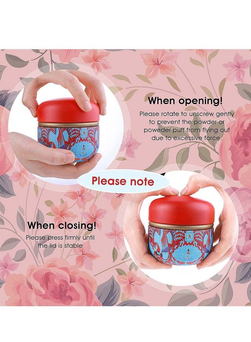 SYOSI Powder Case with Powder Puff for Body Powder Empty Container Dusting Powder Box Baby After Bath Powder Puff Kit Makeup Powder Dispenser Case - Image 5