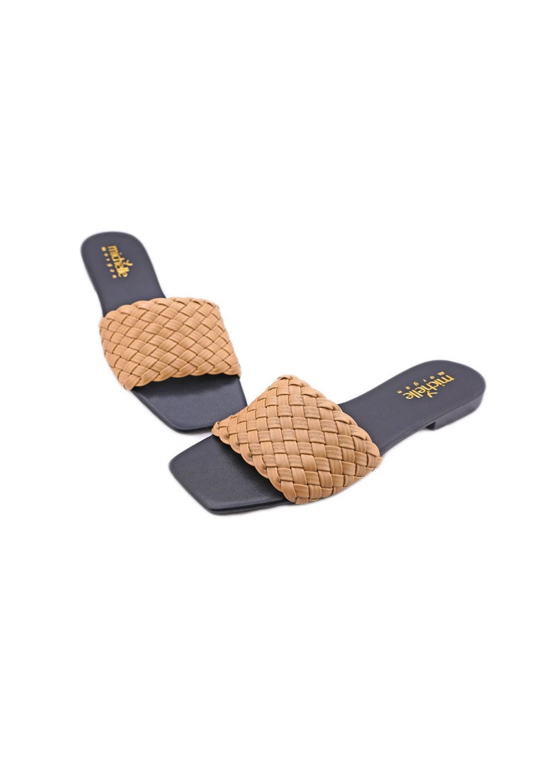 Michelle Morgan Casual Ladies Slides Cream 36  - Image 2