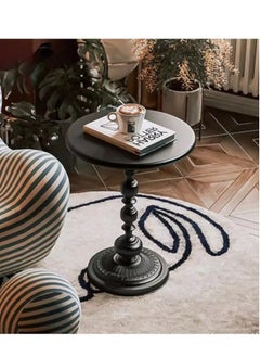 Y&D Vintage Style Sofa Side Table Light Luxury Style Coffee Table For Serving Guests Side Table For Living Room Balcony Bedroom Luxury Side Table For Sofa Living Room Antique Bedside Table For Balcony  - Image 2