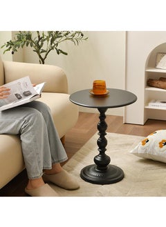 Y&D Vintage Style Sofa Side Table Light Luxury Style Coffee Table For Serving Guests Side Table For Living Room Balcony Bedroom Luxury Side Table For Sofa Living Room Antique Bedside Table For Balcony  - Image 4