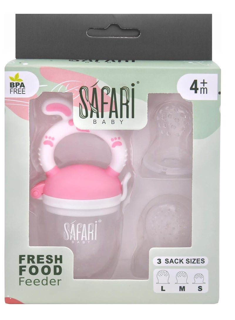 safari baby Safari Silicon Fruit feeder with 3 different sizes Sacs, S-M & L - Image 1