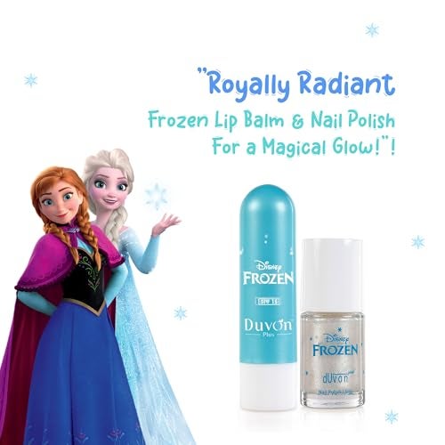 Duvon Plus x Disney Frozen Lip Balm & Nail Polish | Sparkling Beauty Duo - Image 2