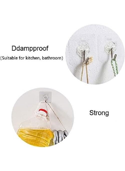 VONITY VONITY Hooks for Wall Without Drilling Wall hangings Kids Room Decoration Items Wall Hanger for Clothes Command Strips for Photo Frame Nails for Wall Hangers for Clothes Wall Mounted 56952  - Image 3