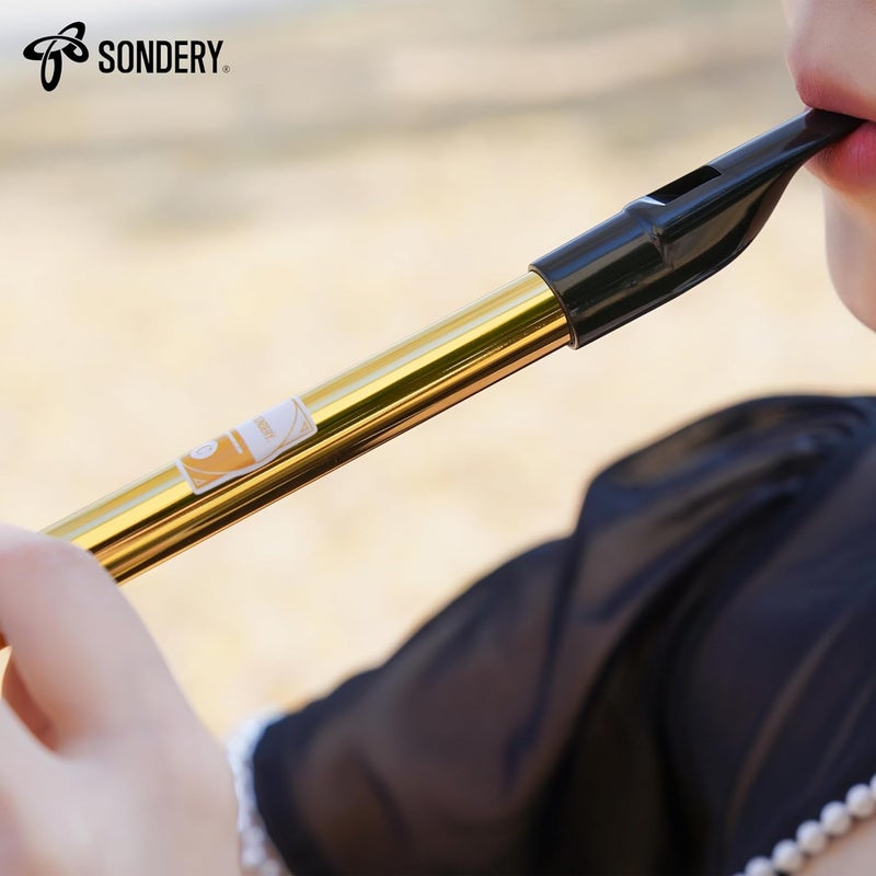 Sondery صفارة القصدير الأيرلندية Sondery بمفتاح C مصنوعة من النحاس، صوت نحاسي مشرق من نوع الرياح، صفارة بيني. - Image 4