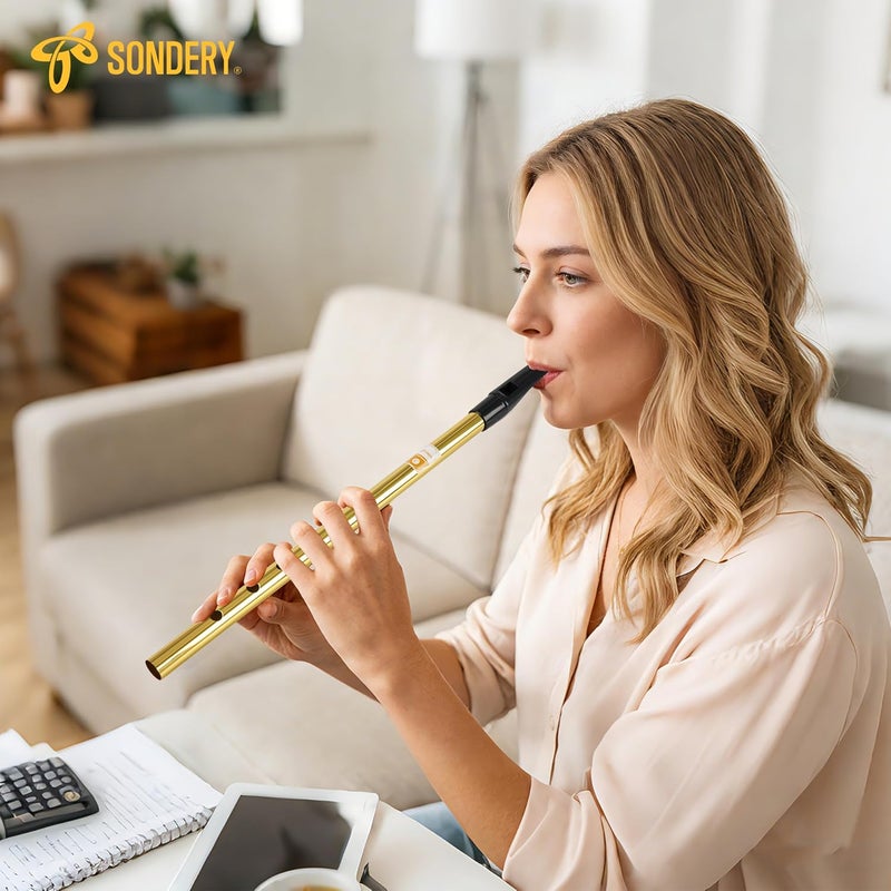 Sondery صفارة القصدير الأيرلندية Sondery بمفتاح C مصنوعة من النحاس، صوت نحاسي مشرق من نوع الرياح، صفارة بيني. - Image 3