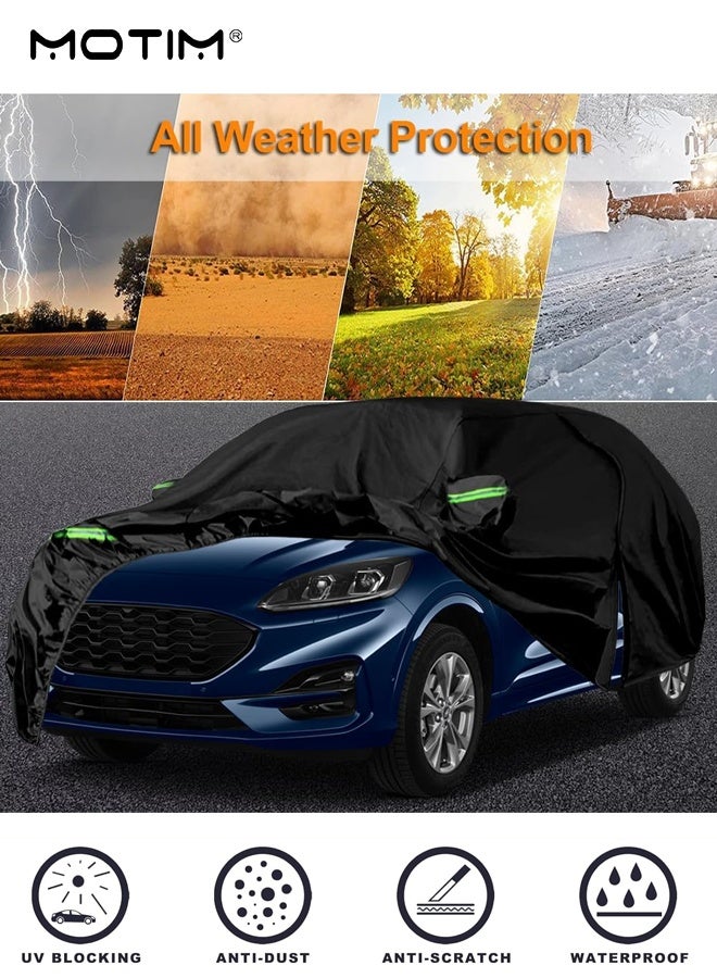 Motim Car Cover Waterproof All Weather for ​SUV, Windproof Rain Rain Sun UV Protection Full Cover, Aluminium Film Material for Indoor Outdoor (520*200*185CM) YXL - Image 4