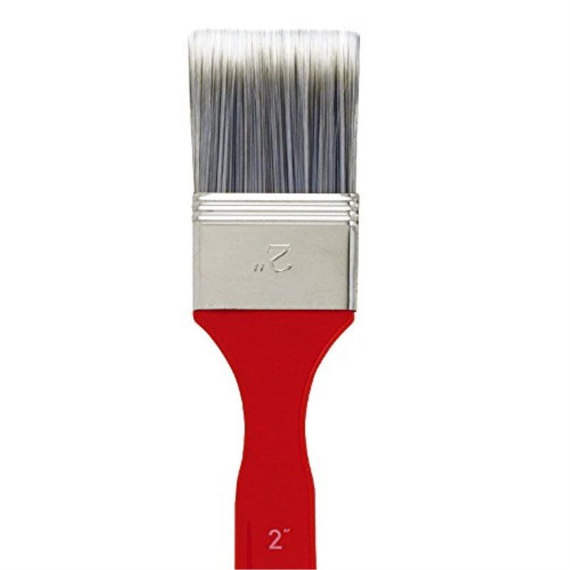 Princeton Redline Flat Brush, Synthetic, Long Handle, Size 2 inch, 1 Count - Image 2