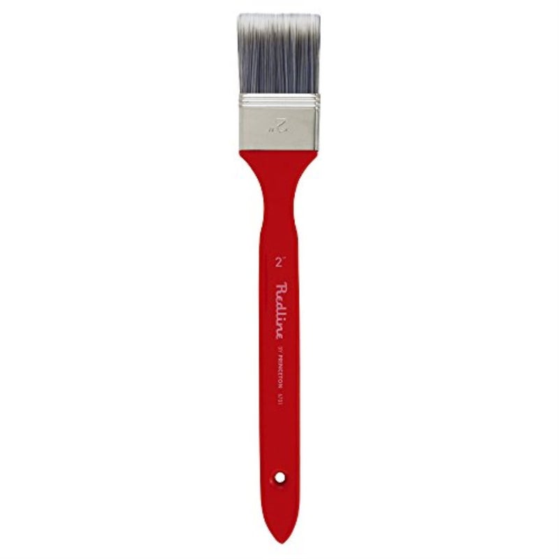 Princeton Redline Flat Brush, Synthetic, Long Handle, Size 2 inch, 1 Count - Image 1
