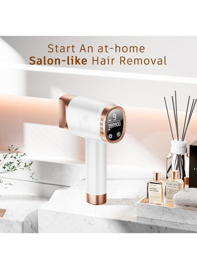 جهاز إزالة الشعر بالليزر IPL للرجال والنساء، تبريد ثلجي بالياقوت الأزرق بدون ألم، 999900 ومضة، 9 مستويات، نتائج دائمة للوجه والجسم والساقين — أزرق - Image 1