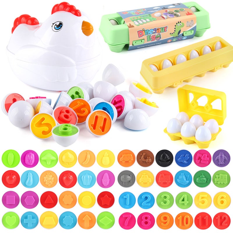 The Original Direct Supply Of 8 Smart Eggs Paired Twisted Twisted Eggs To Recognize The Color Of Children'S Early Education Assembled Toys Simulation Eggs - Image 2