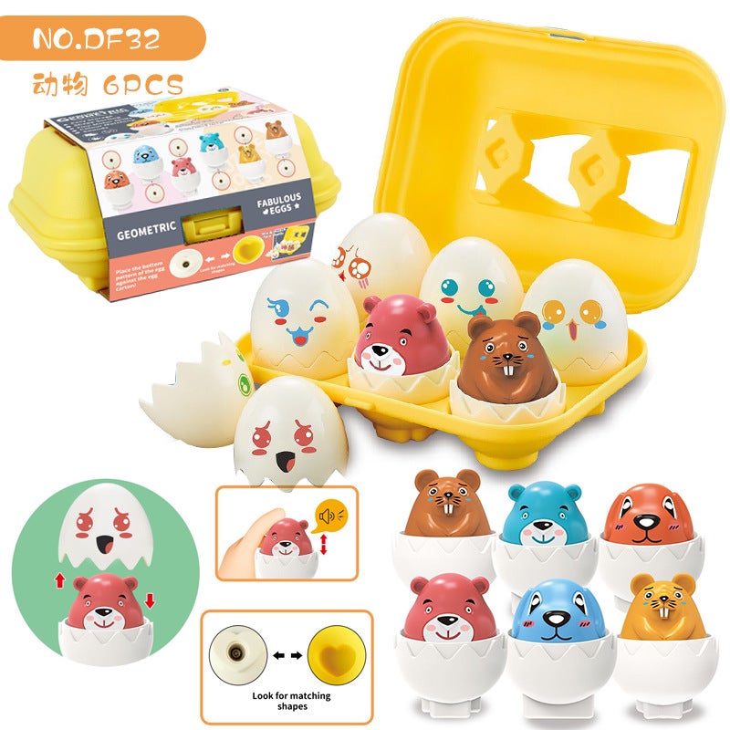 The Original Direct Supply Of 8 Smart Eggs Paired Twisted Twisted Eggs To Recognize The Color Of Children'S Early Education Assembled Toys Simulation Eggs - Image 1