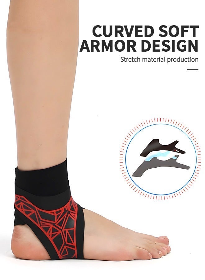 1 Pair Ankle Brace Support Sleeves, Adjustable Elastic Sports Ankle Brace Sleeves, Ankle Fixation Bandage for Relieve Pain Exercise Arthritis Metatarsal Fasciitis Arch Support Basketball - Image 4