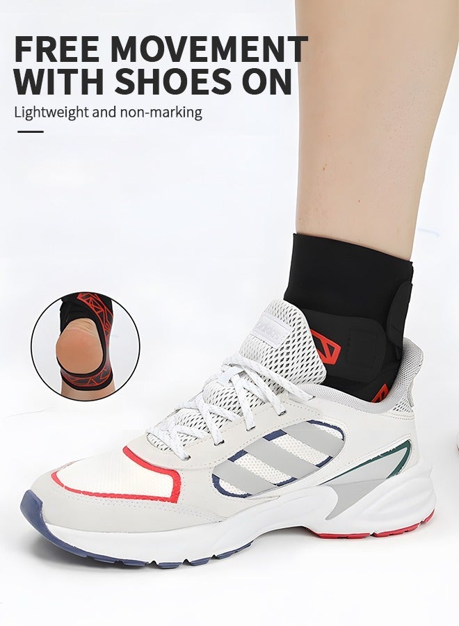 1 Pair Ankle Brace Support Sleeves, Adjustable Elastic Sports Ankle Brace Sleeves, Ankle Fixation Bandage for Relieve Pain Exercise Arthritis Metatarsal Fasciitis Arch Support Basketball - Image 3
