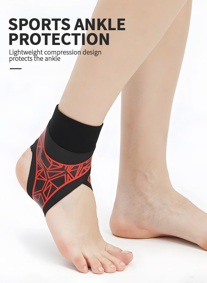 1 Pair Ankle Brace Support Sleeves, Adjustable Elastic Sports Ankle Brace Sleeves, Ankle Fixation Bandage for Relieve Pain Exercise Arthritis Metatarsal Fasciitis Arch Support Basketball - Image 2