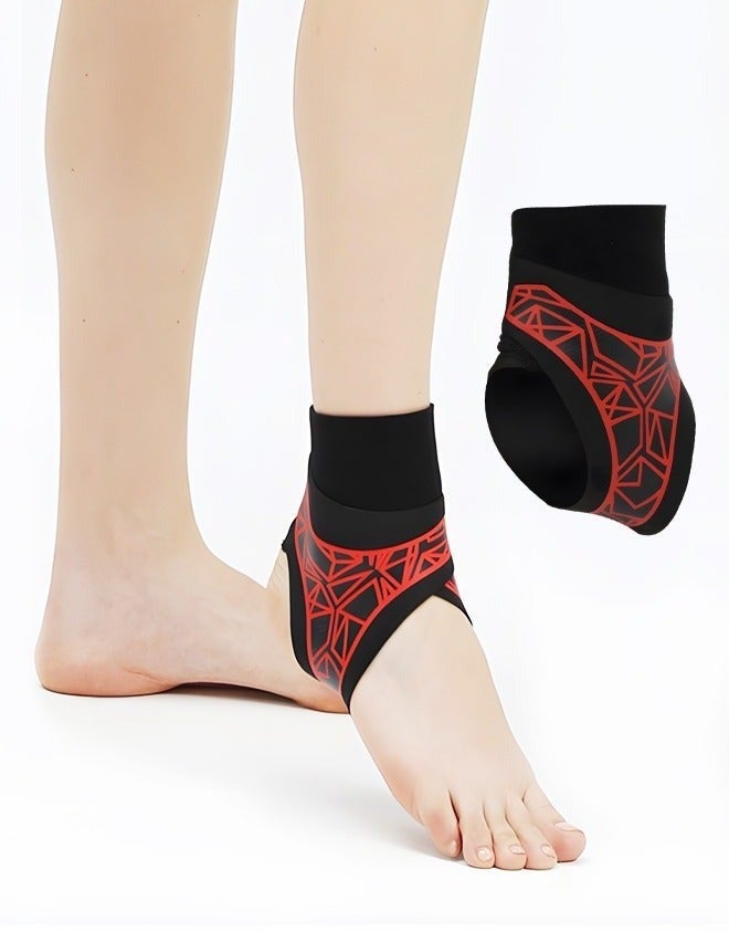 1 Pair Ankle Brace Support Sleeves, Adjustable Elastic Sports Ankle Brace Sleeves, Ankle Fixation Bandage for Relieve Pain Exercise Arthritis Metatarsal Fasciitis Arch Support Basketball - Image 1