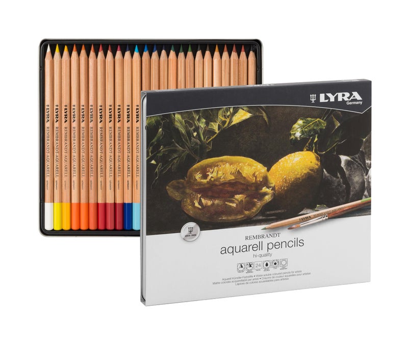 Lyra Rembrandt Aquarell Watercolor Pencils - 24 Vibrant Professional Watercolor Pencils for Artists and Students of All Ages - Water Color Pencils for Painting Drawing and Watercolor Effects - Image 2