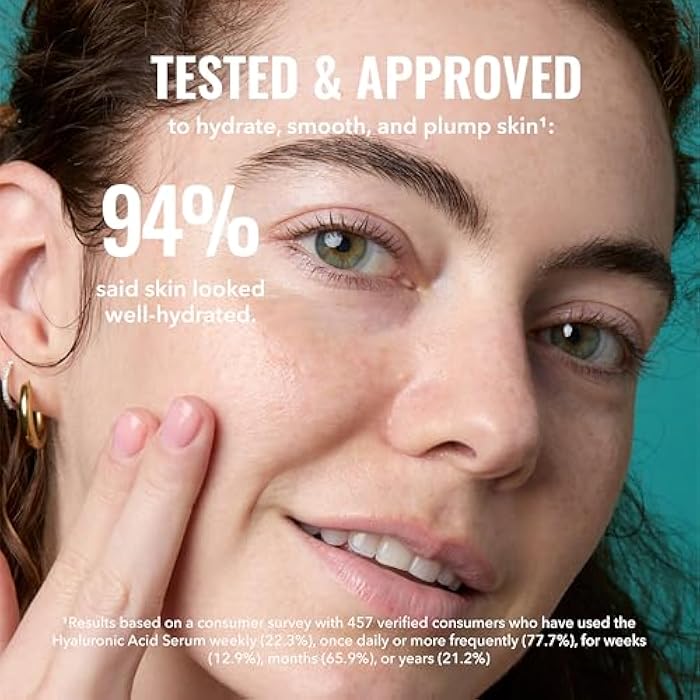 Good Molecules Hyaluronic Acid Serum - 1% Hyaluronic Acid Non-greasy Ultra Hydrating Serum, Facial Moisturizer for Plumper Skin, Skin Care for Face - Image 4