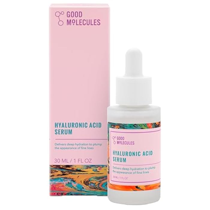 Good Molecules Hyaluronic Acid Serum - 1% Hyaluronic Acid Non-greasy Ultra Hydrating Serum, Facial Moisturizer for Plumper Skin, Skin Care for Face - Image 1