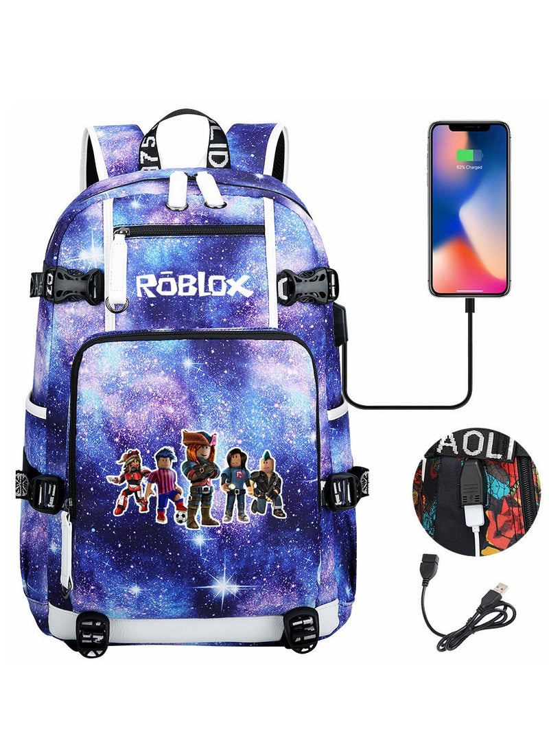 ROBLOX Comic USB Password Lock Backpack Three-Piece Set