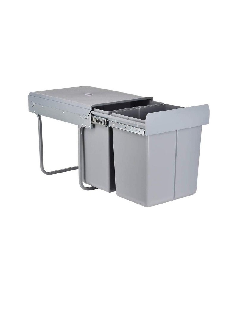 eurocliq - Pull Out Trash Cans Under Cabinet Counter/Sink with Lid - Image 1