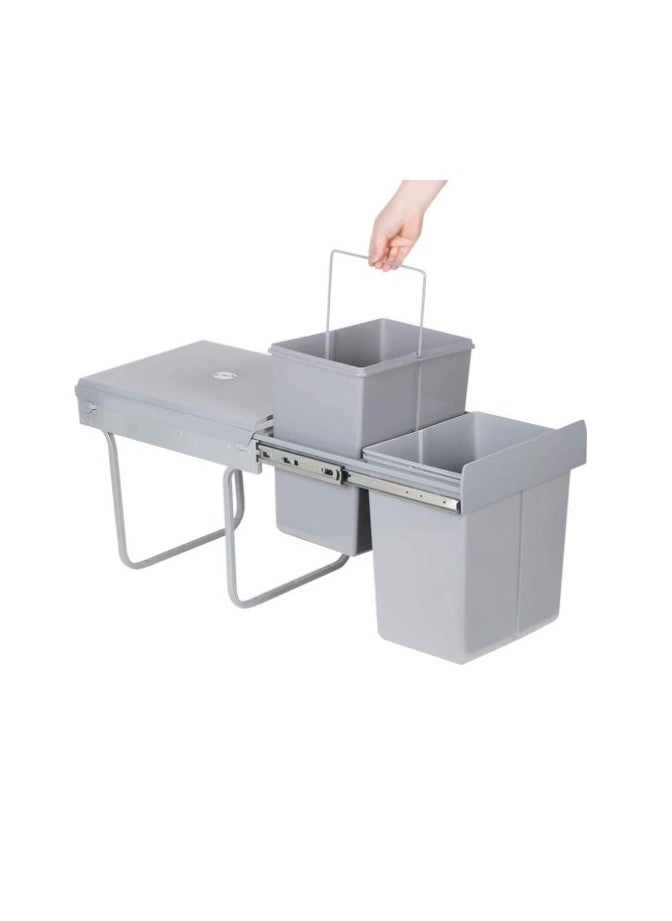 eurocliq - Pull Out Trash Cans Under Cabinet Counter/Sink with Lid - Image 1