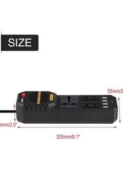 BYGD Car Power Inverter 200W DC 12V to AC 220V Car Power Inverter with 4 USB Ports Multi-Protection Car Charger Adapter  - Image 4