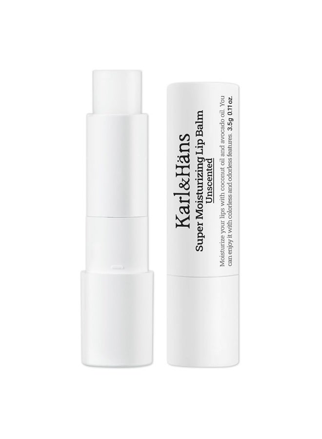 Karl&Hans Super Moisturizing Lip Balm - Unscented with Coconut & Avocado Oil for Lip Repair and Care, Soothes and Hydrates Dry Lips with Natural and Nourishing Formula - 1 Count - Image 1