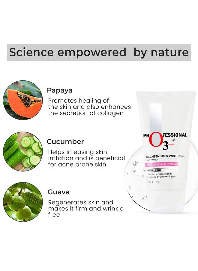 O3+ Brightening And Whitening Face Wash 50G - Image 4