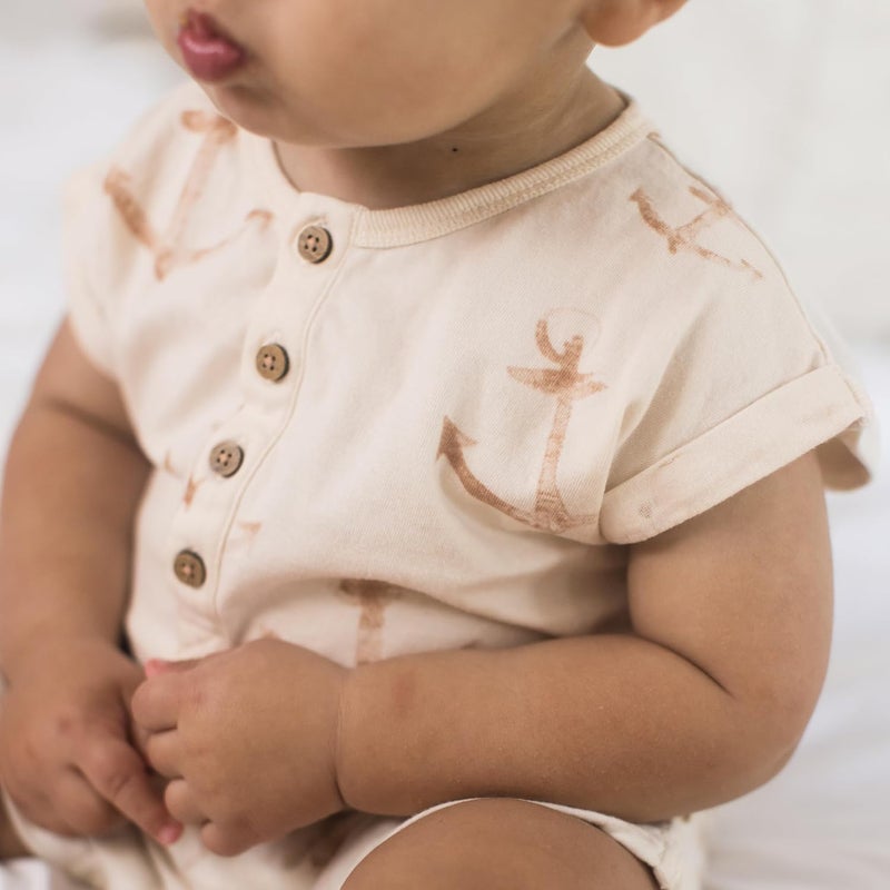 Burt's Bees Baby baby-boys Short Sleeve Rompers, 100% Organic Cotton One-piece Coverall and Layette Set Baby and Toddler Layette Set - Image 4