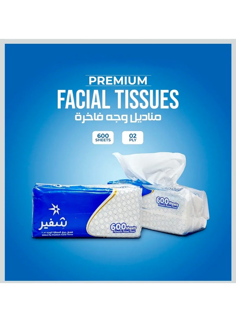 TIMA Schaffer Facial Tissues, 600 Tissues x 15 Pack = 9,000 Sheets, 2-Ply, Classic Sterile Tissues for Germ Protection - Image 2