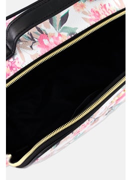 bebe Hardware Logo Vanity Bag, Floral  - Image 3