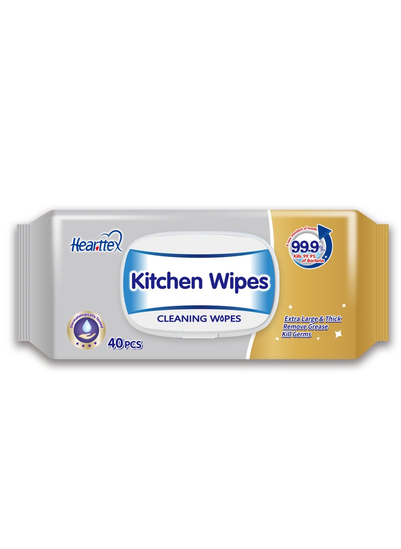 Hearttex Hearttex Kitchen Wipes Cleaning Wipes, 40 Sheets 