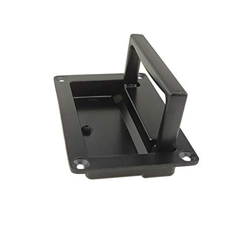 YUDTKK Zinc Alloy Recessed Pull Handle Container Handle Black Flush Lift Recessed Door Handle,4.33 Inch,1 Pack - Image 2