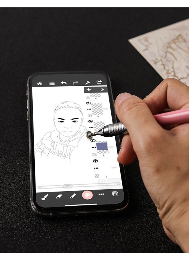Generic - 2 in 1 Stylus Pen Universal Capacitive Pencil Touch Screen Drawing Pen High Sensitivity and Precision suitable for iPhone iPad tablet Android - Image 1