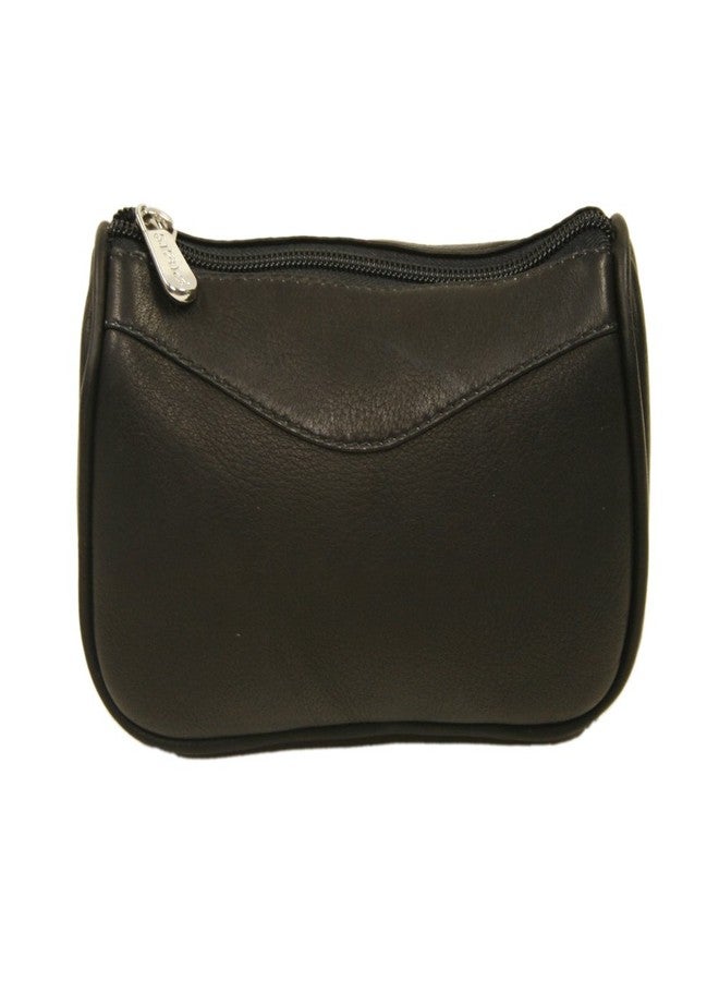 Piel Leather Carry-All Zip Pouch, Chocolate, One Size - Image 1
