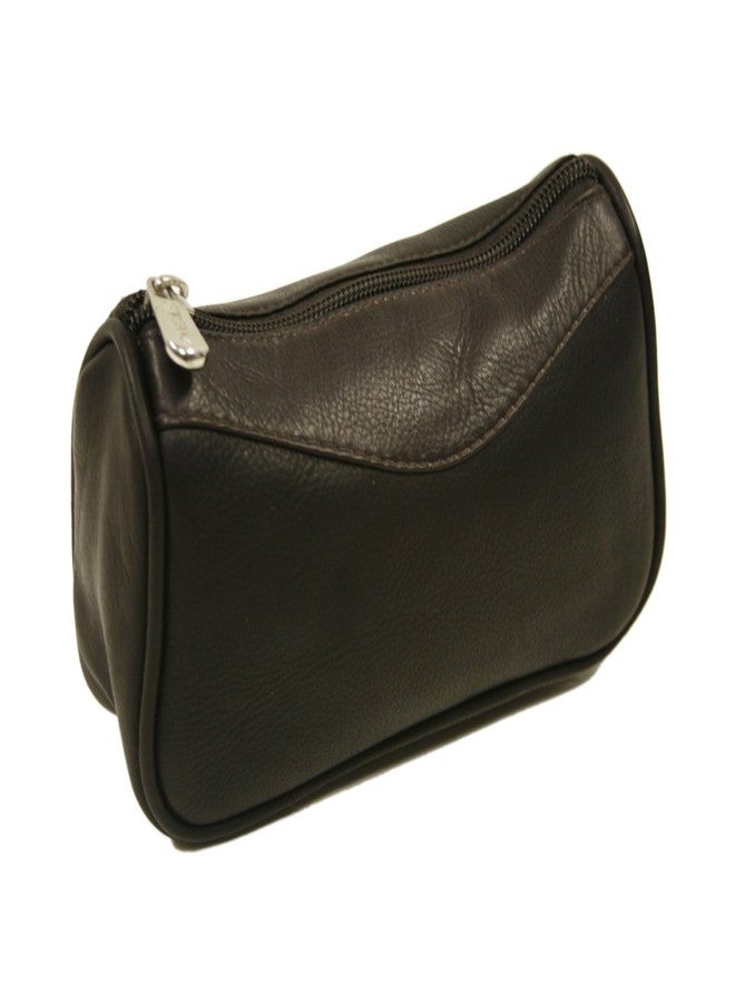 Piel Leather Carry-All Zip Pouch, Chocolate, One Size - Image 2