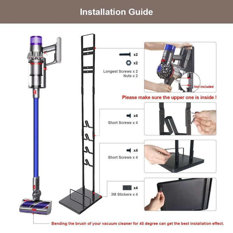 FOHO حامل مكنسة كهربائية Foho لديسون V11 V10 V8 V7 V6، حامل تخزين معدني مستقر لمكانس ديسون اليدوية DC30 DC31 DC34 DC35 DC58 DC59 DC62 اللاسلكية والإكسسوارات والمرفقات - Image 5