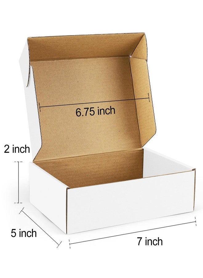 Poever Shipping Boxes 7x5x2 inches Small Mailing Boxes 50 Pack White Cardboard Corrugated Box Mailers - Image 2