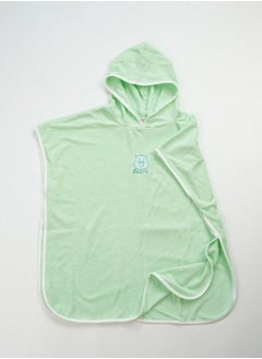 HaveDream Children's Hooded Bath Towel Spring and Summer Cotton Boys Girls Cape Beach Swimming Bathrobe - Green  - Image 2