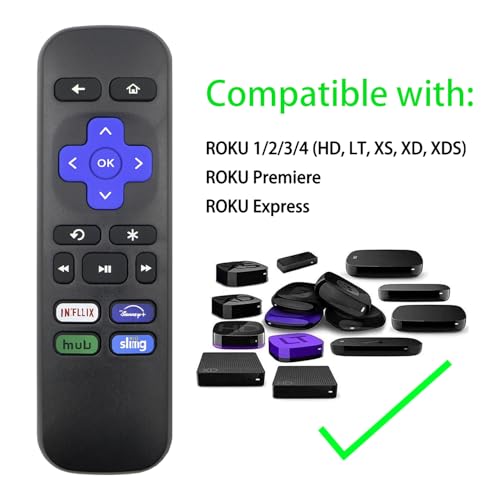 WSHAITE (2 Pack) New Replacement Remote Control Compatible with Roku Express, for Roku Premiere, for Roku Box, for Roku Player, for Roku 1 2 3 4 (NOT for Stick and TV or Game) - Image 2