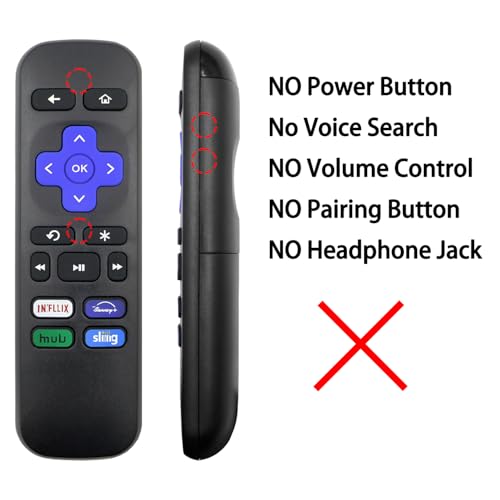 WSHAITE (2 Pack) New Replacement Remote Control Compatible with Roku Express, for Roku Premiere, for Roku Box, for Roku Player, for Roku 1 2 3 4 (NOT for Stick and TV or Game) - Image 4