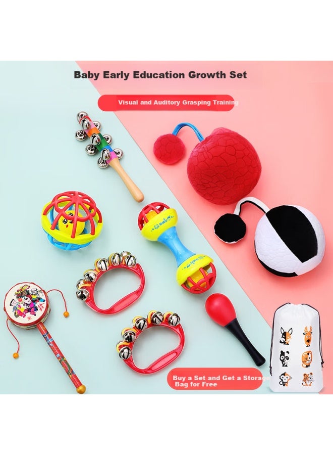 YSR Yisirui Baby Toys For Newborns 0-3 Months, Rattle, Hammer, Baby Rattle Drum, Tracking Red Ball, 0-1 Year Old Comforting - Image 3