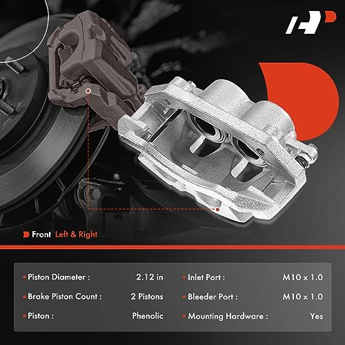 A-Premium Front Disc Brake Caliper Assembly with Bracket Compatible with Select Dodge, Ram and Chrysler Models - Ram 1500/Dakota 2009-2010, Durango/Aspen 2007-2009, 1500 2011-2017, Dakota 2011 - Image 2